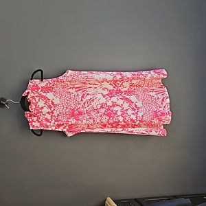 Tuckernuck a line pink and white floral dress